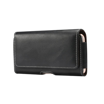 Men Lambskin Texture Multi-functional Universal Mobile Phone Waist Pack Leather Case for 6.0 Inch or Below Smartphones, For 6.0 Inch