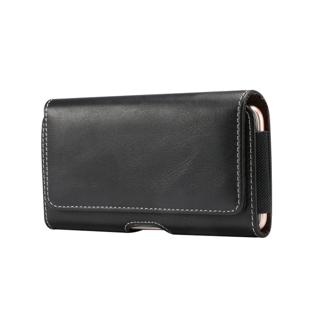 Men Lambskin Texture Multi-functional Universal Mobile Phone Waist Pack Leather Case for 5.2 Inch or Below Smartphones, For 5.2 Inch