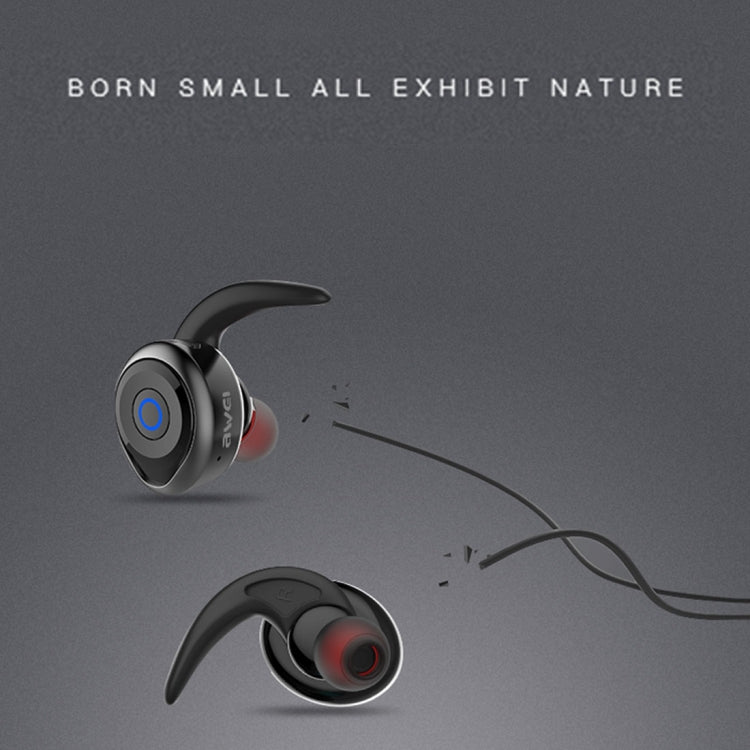 AWEI T1 Sports Headset IPX4 Waterproof Wireless Bluetooth V4.2 Stereo Earphone, Support TWS, T1