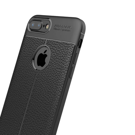 For iPhone 8 Plus & 7 Plus Litchi Texture TPU Protective Back Cover Case, For 8P & 7P