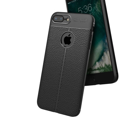 For iPhone 8 Plus & 7 Plus Litchi Texture TPU Protective Back Cover Case, For 8P & 7P