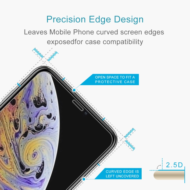 For iPhone XS Max 100pcs 9H 2.5D Tempered Glass Film, For iPhone XS Max(100pcs)