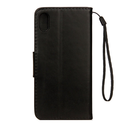 For iPhone XR Embossed Butterfly Pattern Horizontal Flip Leather Case with Card Slot & Holder & Wallet & Lanyard, For XR