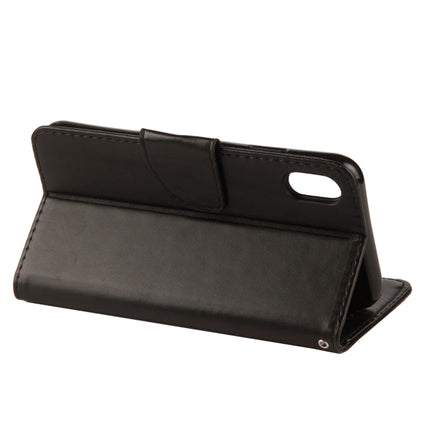 For iPhone XR Embossed Butterfly Pattern Horizontal Flip Leather Case with Card Slot & Holder & Wallet & Lanyard, For XR