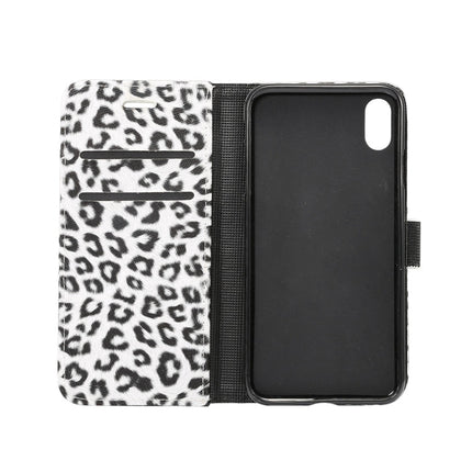 For iPhone XR Leopard Pattern Horizontal Flip Leather Case with Holder & Card Slots, For XR