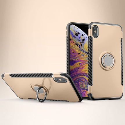 For iPhone XS Max Magnetic 360 Degrees Rotation Ring Armor Protective Case, For XS Max