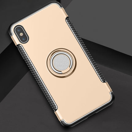 For iPhone XS Max Magnetic 360 Degrees Rotation Ring Armor Protective Case, For XS Max
