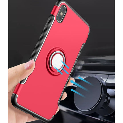 For iPhone XS Max Magnetic 360 Degrees Rotation Ring Armor Protective Case, For XS Max
