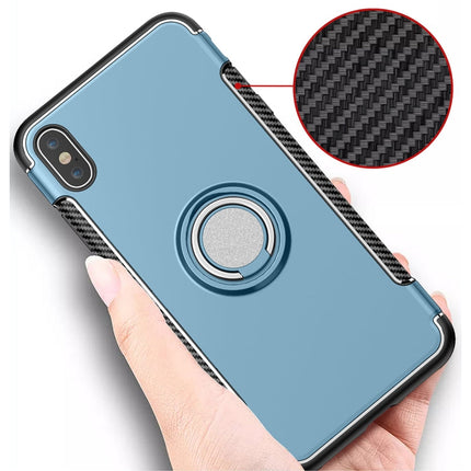 For iPhone XS Max Magnetic 360 Degrees Rotation Ring Armor Protective Case, For XS Max