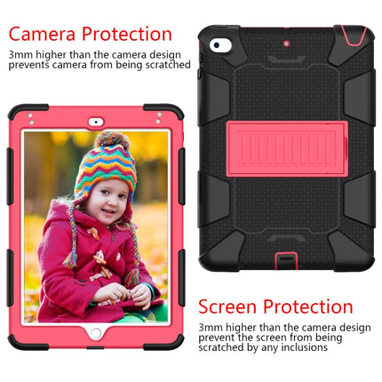 Shockproof Two-color Silicone Protection Shell for iPad Mini 2019 & 4, with Holder (Rose Red+Blue), IPRO0183A, IPRO0183B, IPRO0183C, IPRO0183D, IPRO0183E, IPRO0183F, IPRO0183G, IPRO0183H, IPRO0183I, IPRO0183J, IPRO0183K