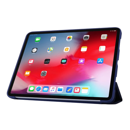 For iPad Pro 11 (2020) PC + PU Leather Tablet Case with Three-folding Holder, For iPad Pro 11 (2020)