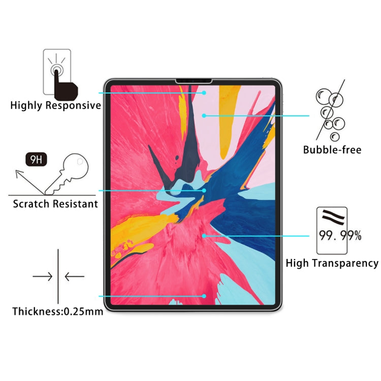 25 PCS 0.26mm 9H Surface Hardness 2.5D Explosion-proof Tempered Glass Film for iPad Pro 11 2018/2020/2021/2022 / iPad Air 4&5 10.9, 2.5D