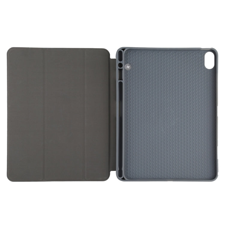 Mutural YASHI Series TPU + PU Cloth Pattern Texture Horizontal Flip Leather Case with Three-folding Holder & Pen Slot & Wake-up / Sleep Function For iPad Air 2022 / 2020 10.9, For iPad Air 2022 / 2020 10.9