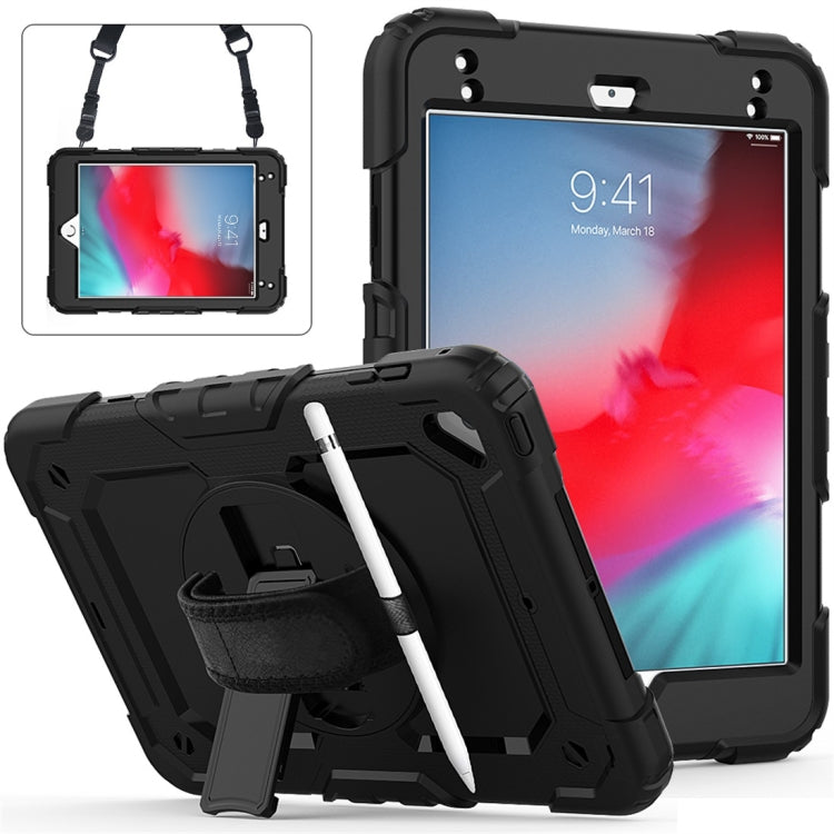 Shockproof Colorful Silica Gel + PC Protective Case for iPad Mini 2019 / Mini 4, with Holder & Shoulder Strap & Hand Strap & Pen Slot, For iPad Mini 2019 / Mini 4