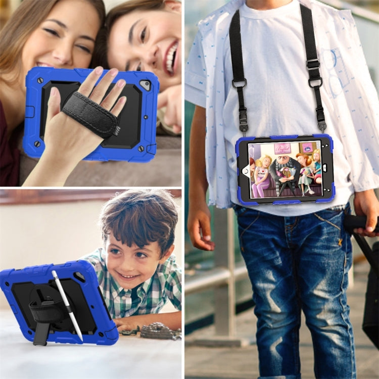 Shockproof Colorful Silica Gel + PC Protective Case for iPad Mini 2019 / Mini 4, with Holder & Shoulder Strap & Hand Strap & Pen Slot, For iPad Mini 2019 / Mini 4