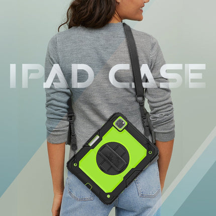 For iPad Pro 11 inch (2018) / Pro 11 inch (2020) Shockproof Black Silica Gel + Colorful PC Protective Tablet Case with Holder & Shoulder Strap & Hand Strap & Pen Slot, iPad Pro 11 inch (2018)
