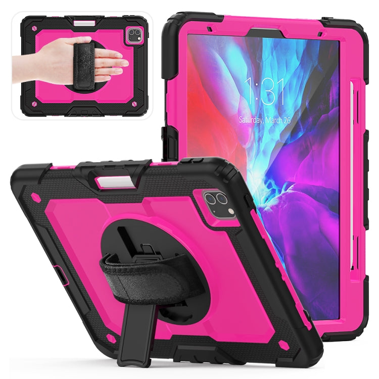 For iPad Pro 11 inch (2018) / Pro 11 inch (2020) Shockproof Black Silica Gel + Colorful PC Protective Tablet Case with Holder & Shoulder Strap & Hand Strap & Pen Slot, iPad Pro 11 inch (2018)