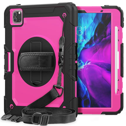 For iPad Pro 11 inch (2018) / Pro 11 inch (2020) Shockproof Black Silica Gel + Colorful PC Protective Tablet Case with Holder & Shoulder Strap & Hand Strap & Pen Slot, iPad Pro 11 inch (2018)