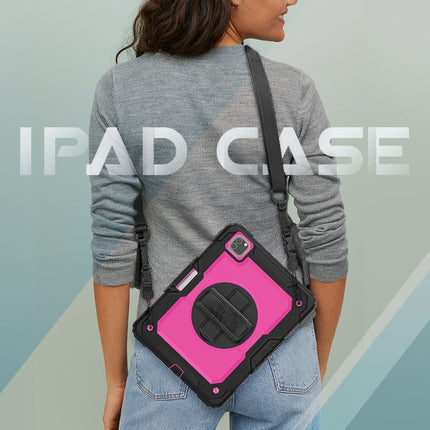 For iPad Pro 11 inch (2018) / Pro 11 inch (2020) Shockproof Black Silica Gel + Colorful PC Protective Tablet Case with Holder & Shoulder Strap & Hand Strap & Pen Slot, iPad Pro 11 inch (2018)