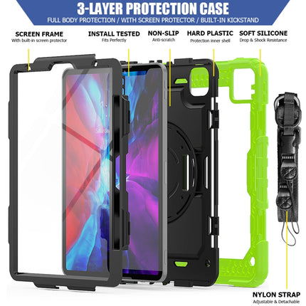 For iPad Pro 11 inch (2018) / Pro 11 inch (2020) Shockproof Colorful Silica Gel + PC Protective Tablet Case with Holder & Shoulder Strap & Hand Strap & Pen Slot, For iPad Pro 11 inch (2018)