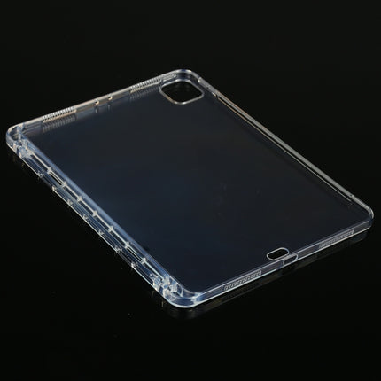For iPad Pro 11 2022 / 2021 Transparent All-inclusive TPU Silicone Anti-drop Protective Tablet Case with Pen Slot