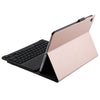 FT2068D For iPad Air 2 & Air 1 / Pro 9.7 inch & 2017 iPad & 2018 iPad Backlight Version Lambskin Texture Detachable Tempered Glass Bluetooth Keyboard Leather Tablet Case with Pen Slot & Stand Function