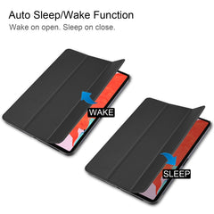 Custer Texture Horizontal Flip PU Leather Case for iPad Air 13 2024 / iPad Pro 12.9 inch (2018), with Three-folding Holder & Sleep / Wake-up Function, For iPad Air 13 2024 / iPad Pro 12.9 inch (2018)