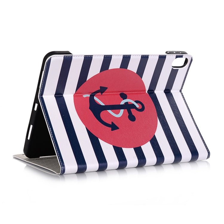 Ship Anchor Pattern Horizontal Flip Leather Case for iPad Air 11 2024 / iPad Pro 11 inch (2018),with Card Slots & Holder & Wallet & Photo Frame & Pen slot, For iPad Air 11 2024 / iPad Pro 11 inch (2018)