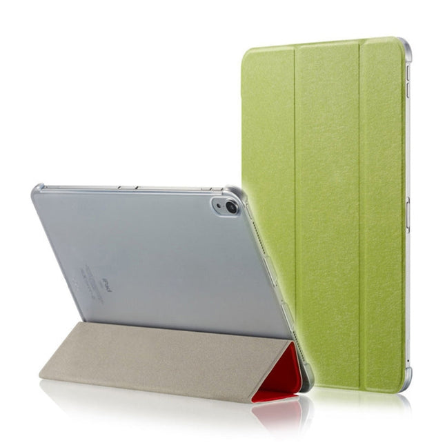 Silk Texture Horizontal Flip Ultra-thin Double-sided Clip Magnetic PU Leather Case for iPad Pro 11 inch (2018), with Three-folding Holder & Sleep / Wake-up Function, For iPad Pro 11 inch (2018)