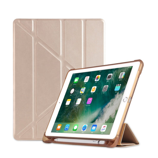 Multi-folding Shockproof TPU Protective Case for iPad 9.7 (2018) / 9.7 (2017) / air / air2, with Holder & Pen Slot, iPad 9.7 (2018) / 9.7 (2017) / air / air2