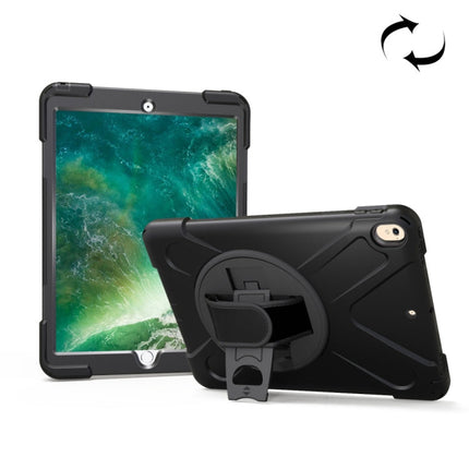 For iPad Pro 10.5 inch 360 Degree Rotation PC + Silicone Protective Case with Holder & Hand-strap, For iPad Pro 10.5 inch