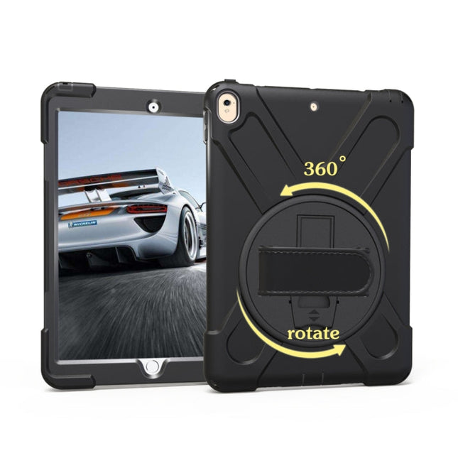 For iPad Pro 10.5 inch 360 Degree Rotation PC + Silicone Protective Case with Holder & Hand-strap, For iPad Pro 10.5 inch