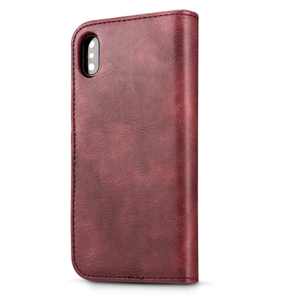 For iPhone X / XS DG.MING  Crazy Horse Texture Horizontal Flip Detachable Magnetic Protective Case with Holder & Card Slots & Wallet, iPhone X, iPhone  X, For  X
