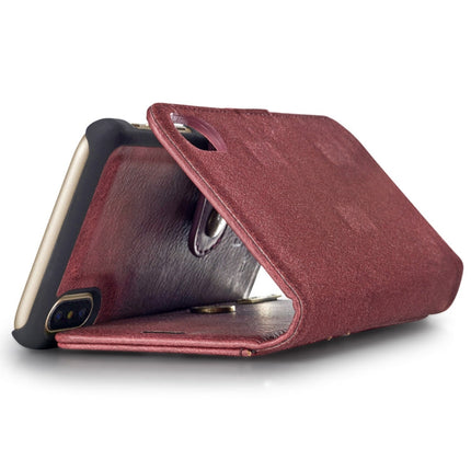 For iPhone X / XS DG.MING  Crazy Horse Texture Horizontal Flip Detachable Magnetic Protective Case with Holder & Card Slots & Wallet, iPhone X, iPhone  X, For  X