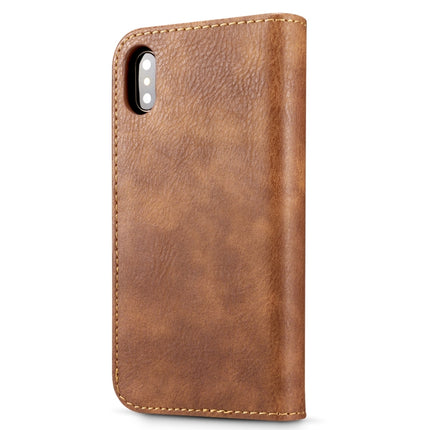 For iPhone X / XS DG.MING  Crazy Horse Texture Horizontal Flip Detachable Magnetic Protective Case with Holder & Card Slots & Wallet, iPhone  X, For  X, iPhone X
