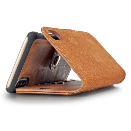 For iPhone X / XS DG.MING  Crazy Horse Texture Horizontal Flip Detachable Magnetic Protective Case with Holder & Card Slots & Wallet, iPhone  X, For  X, iPhone X