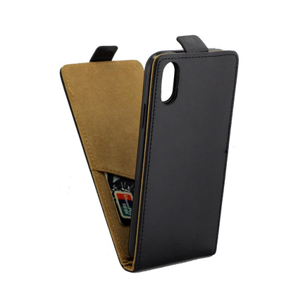 For iPhone X / XS Business Style Vertical Flip TPU Leather Case with Card Slot