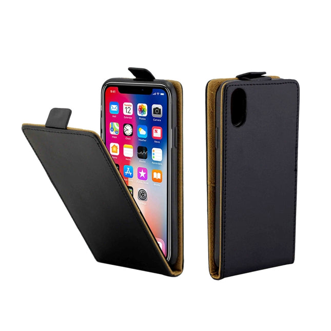 For iPhone X / XS Business Style Vertical Flip TPU Leather Case with Card Slot