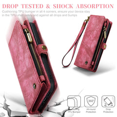 For iPhone X / XS CaseMe-008 TPU + PC Magnetic Absorption Detachable Back Cover Horizontal Flip Leather Case with Holder & Card Slots & Zipper Wallet & Photo Frame