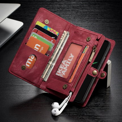 For iPhone X / XS CaseMe-008 TPU + PC Magnetic Absorption Detachable Back Cover Horizontal Flip Leather Case with Holder & Card Slots & Zipper Wallet & Photo Frame
