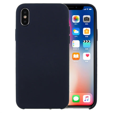 For iPhone X / XS Pure Color Liquid Silicone + PC Dropproof Protective Back Cover Case, For X, iPhone X, X