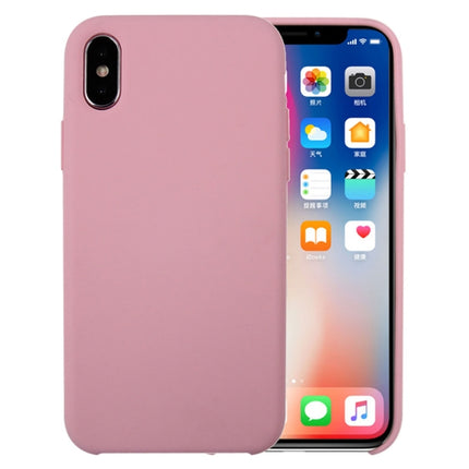 For iPhone X / XS Pure Color Liquid Silicone + PC Dropproof Protective Back Cover Case, For X, iPhone X, X