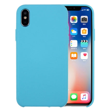 For iPhone X / XS Pure Color Liquid Silicone + PC Dropproof Protective Back Cover Case, For X, X, iPhone X