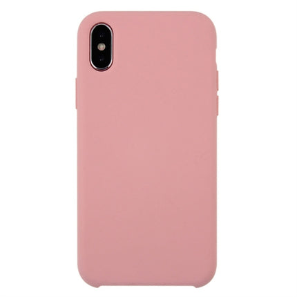 For iPhone X / XS Pure Color Liquid Silicone + PC Dropproof Protective Back Cover Case, For X, iPhone X, X