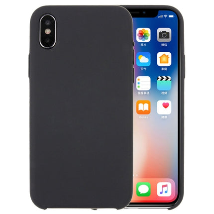 For iPhone X / XS Pure Color Liquid Silicone + PC Dropproof Protective Back Cover Case, For X, iPhone X, X