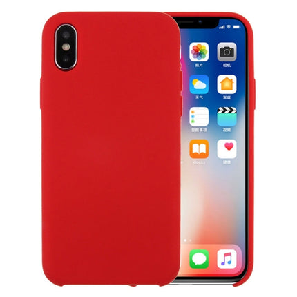 For iPhone X / XS Pure Color Liquid Silicone + PC Dropproof Protective Back Cover Case, For X, X, iPhone X
