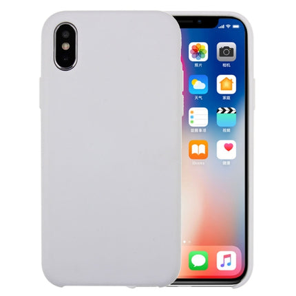 For iPhone X / XS Pure Color Liquid Silicone + PC Dropproof Protective Back Cover Case, For X, iPhone X, X