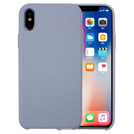 For iPhone X / XS Pure Color Liquid Silicone + PC Dropproof Protective Back Cover Case, For X, X, iPhone X