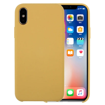 For iPhone X / XS Pure Color Liquid Silicone + PC Dropproof Protective Back Cover Case, For X, X, iPhone X