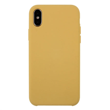 For iPhone X / XS Pure Color Liquid Silicone + PC Dropproof Protective Back Cover Case, For X, iPhone X, X